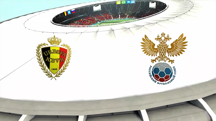 Simulação Copa do Mundo Fifa 2014: Bélgica e Russia (Foto: Reprodução/Murilo Molina)