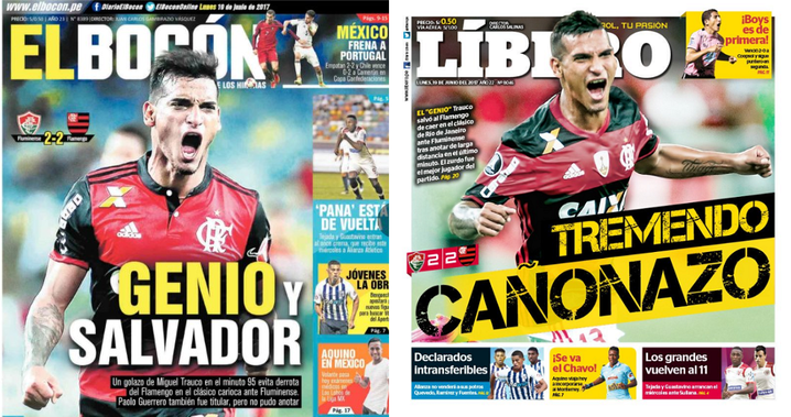 Trauco Flamengo jornais do Peru
