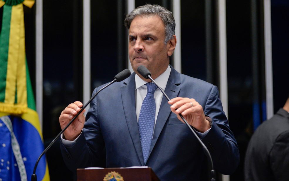 O senador afastado Aécio Neves (PSDB-MG) (Foto: Jefferson Rudy/Agência Senado)