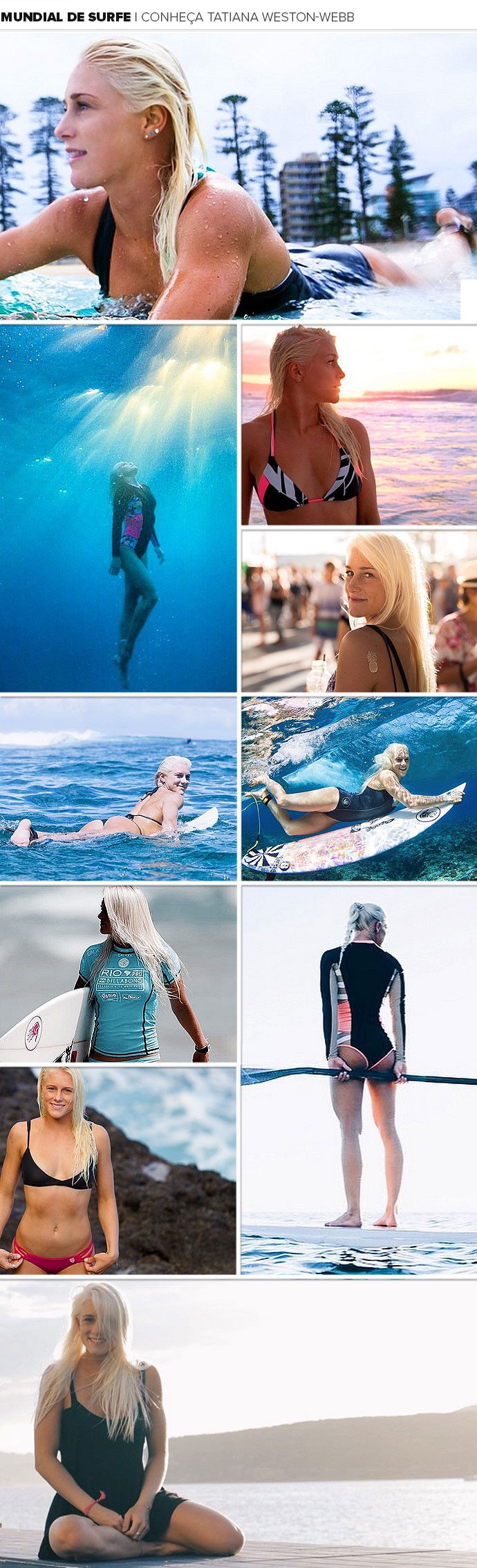 Mosaico - MUNDIAL DE SURFE | Conheça Tatiana Weston-Webb (Foto: Editoria de Arte)