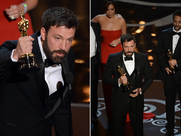 Ben Affleck recebe o Oscar de Melhor Filme por 'Argo' (Foto: AFP PHOTO/Robyn Beck)