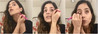 Camilla Camargo mostra passo a passo de maquiagem (Foto: Reprodução)