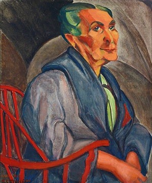 Pintura “Mulher de Cabelos Verdes”, de 1915-1916, feita por Anita Malfatti (Foto: Ares Soares/Unifor)