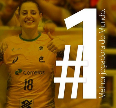 Eduarda Amorim é eleita a melhor jogadora do mundo (Foto: Reprodução/Instagram)