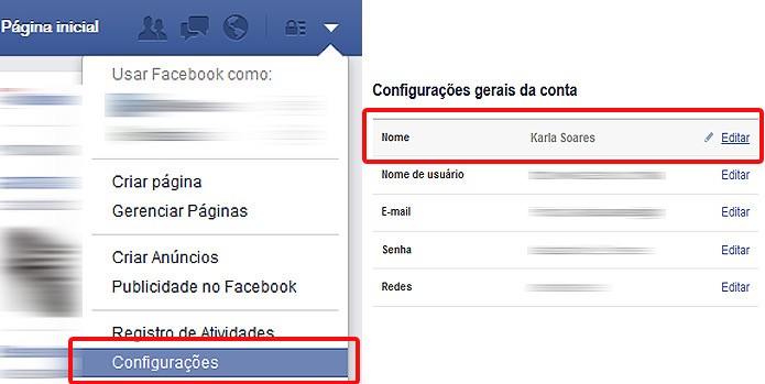 A mudança pode ser feita a partir da aba de configurações (Foto: Reprodução/Karla Soares)