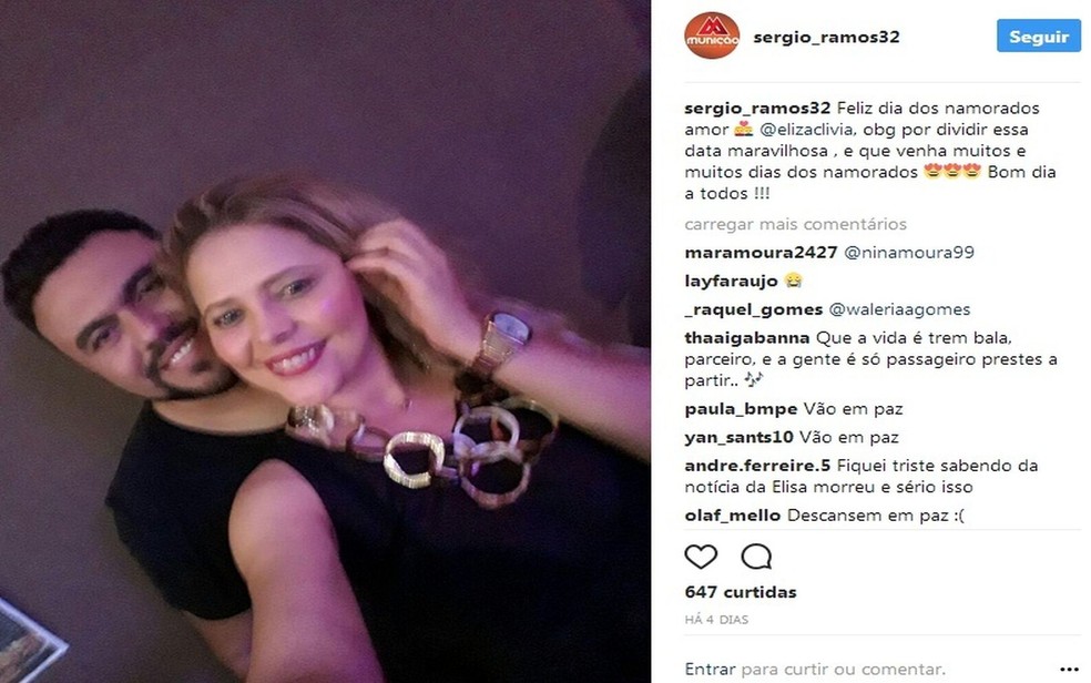 Sérgio Ramos postou esta foto no Dia dos Namorados. (Foto: Reprodução/Instagram)