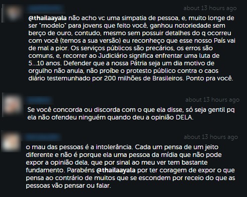 Internautas concordam com a opinião de Thaila Ayala (Foto: Reprodução/ Instagram) Internautas concordam com a opinião de Thaila Ayala (Foto: Reprodução/ Instagram)