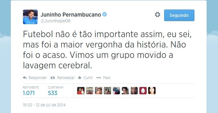 Juninho seguiu criticando o técnico brasileiro