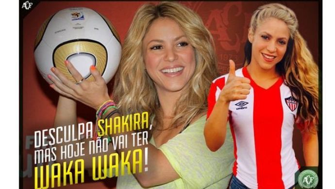 Chapecoense Shakira (Foto: Reprodução/Twitter)