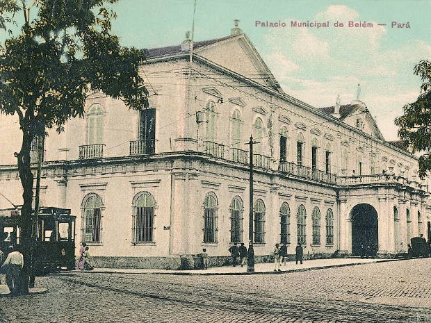Foto antiga do Palácio Antônio Lemos, em Belém (Foto: Divulgação)
