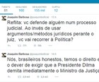Barbosa cobra demissão de Cardozo (Reprodução/Twitter)