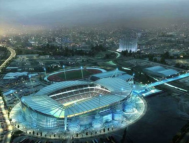 Projeto de expansão do estádio do Manchester City (Foto: Reprodução / Site oficial do Manchester City)