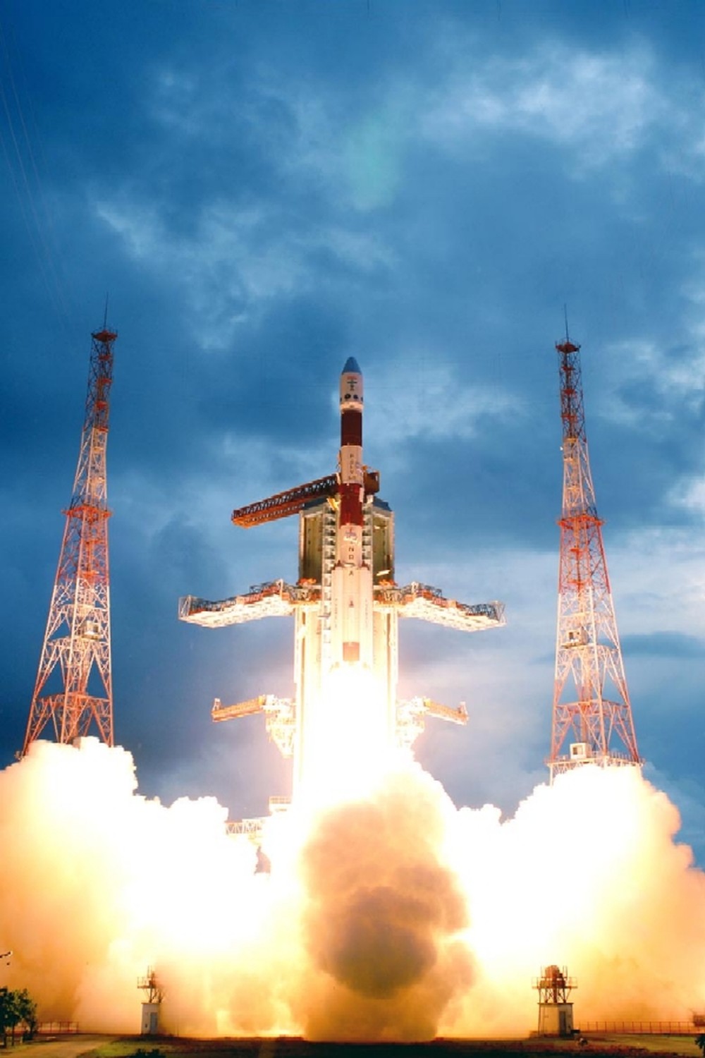 Foguete indiano que vai lançar a sonda, em 2020, o PSLV-C11, da Índia (Foto: ISRO)