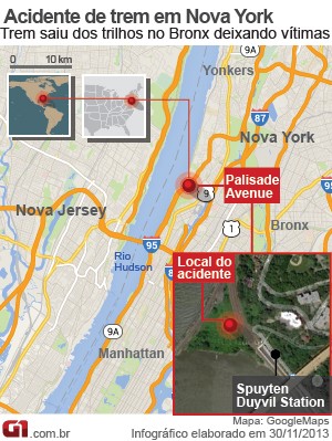 mapa acidente nova york (Foto: 1)