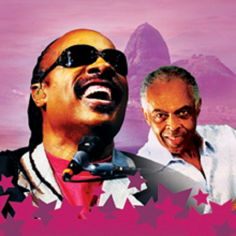 Stevie Wonder e Gilberto Gil (Foto: Divulgação)