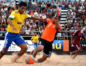 Jorginho e Cardone seleção brasileira de futebol de areia Brasil eliminatórias sul-americanas para Copa do Mundo (Foto: Divulgação BSWW)