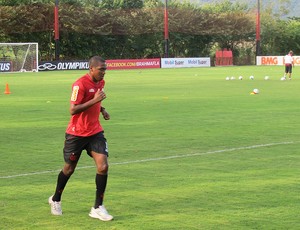 Renato no treino do Flamengo no Ninho (Foto: Rafael Cavalieri / Globoesporte.com)
