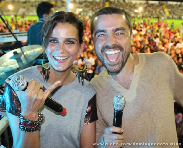 Os famosos também curtiram de montão o show da dupla (Foto: Domingão do Faustão / TV Globo)