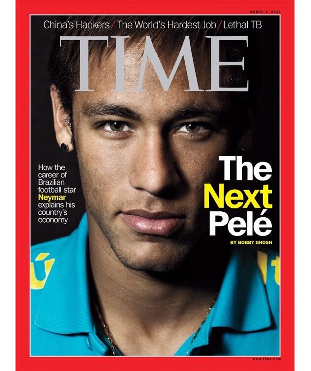 Neymar na capa da edição latina da Time (Foto: Reprodução)