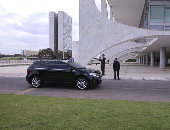 A presidente Dilma Rousseff chegou ao Palácio do Planalto na tarde desta quarta-feira (11) para acompanhar a votação do impeachment (Foto: Valter Campanato/Agência Brasil)
