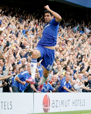 Diego Costa - Chelsea x Leicester (Foto: AFP)