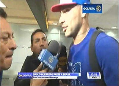 Guerrero entrevista Tv peruana (Foto: Reprodução)