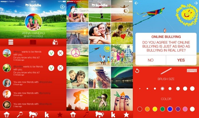 Kuddle: rede social semelhante ao Instagram e segura para crianças (Foto: Divulgação/AppStore)