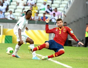 Pique Nigéria e Espanha (Foto: Andre Durão)