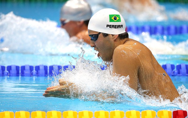Henrique Barbosa na prova dos 200m peito em Londres (Foto: Satiro Sodré / Agif) Henrique Barbosa na prova dos 200m peito em Londres (Foto: Satiro Sodré / Agif)