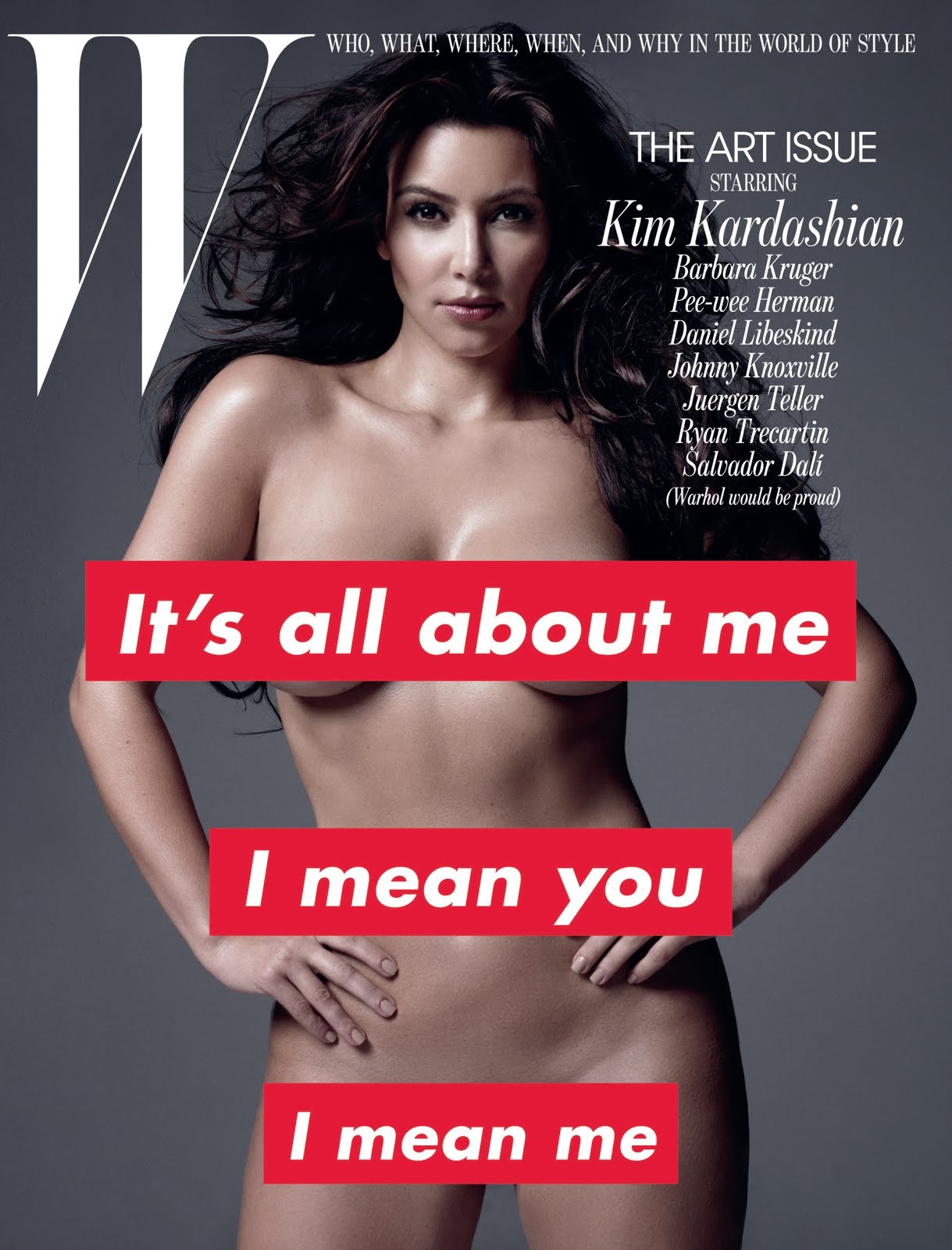 Kim Kardashian na revista 'W' de novembro de 2010. (Foto: Reprodução)