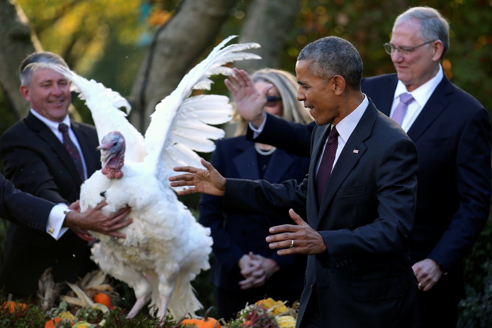 Obama 'perdoa' peru nesta quarta-feira (23), véspera do Dia de Ação de Graças nos EUA (Foto: REUTERS/Carlos Barria )