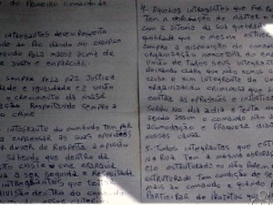 Polícia investiga suposto estatuto do PCC encontrado em presídio de RO