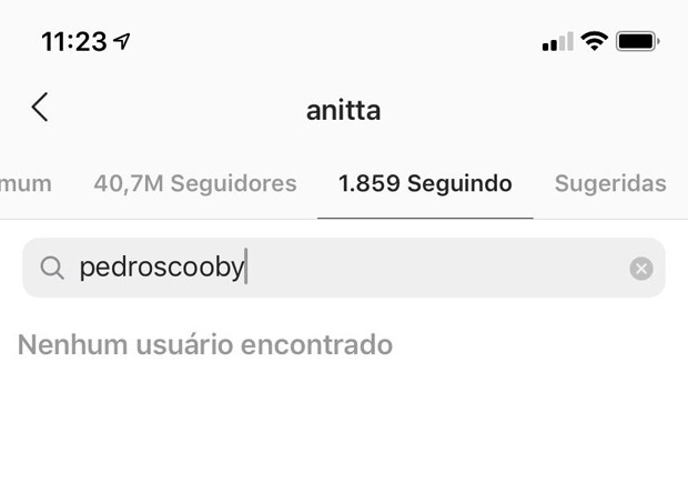 Anitta dá unfollow em Pedro Scooby (Foto: Reprodução / Instagram) Anitta dá unfollow em Pedro Scooby (Foto: Reprodução / Instagram)