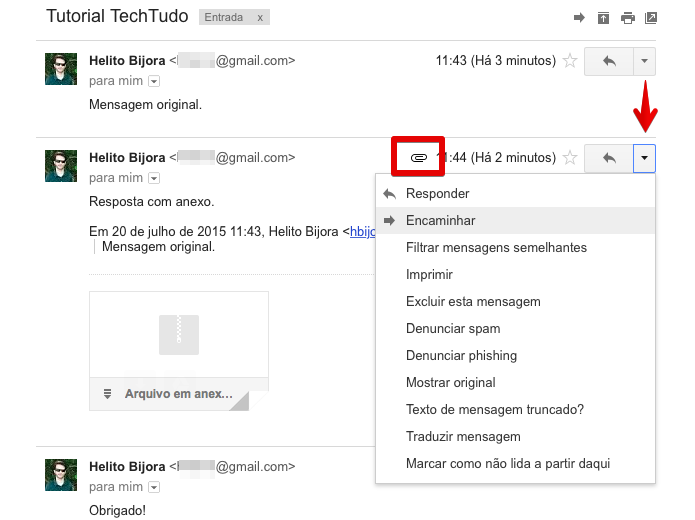 Como Encaminhar E Mails No Gmail Com Anexo Garanta O Envio Completo Dicas E Tutoriais Techtudo 1649