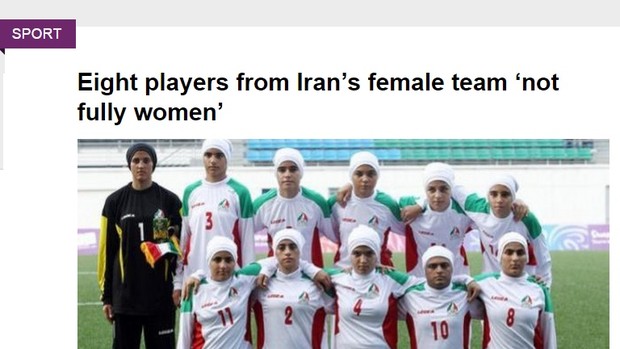Seleção feminina do Irã acusada de ter homens