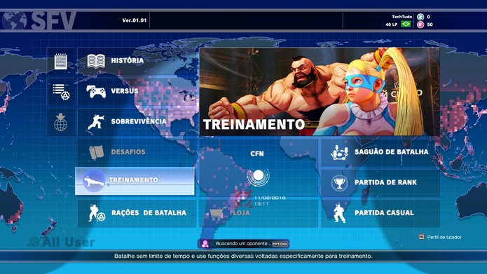 O modo sobrevivência é uma das novidades de Street Fighter 5 (Foto: Reprodução/Caio Fagundes) O modo sobrevivência é uma das novidades de Street Fighter 5 (Foto: Reprodução/Caio Fagundes)