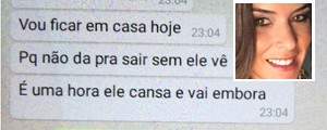 Mensagens mostram que dançarina encontrada morta tinha medo do ex (Reprodução)
