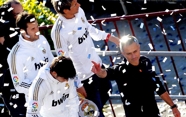 José Mourinho na festa do Real Madrid (Foto: Reuters)