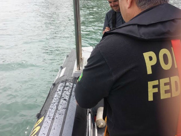 Polícia Federal interdita Porto de Tubarão, no Espíito santo (Foto: Divulgação/Polícia Federal)