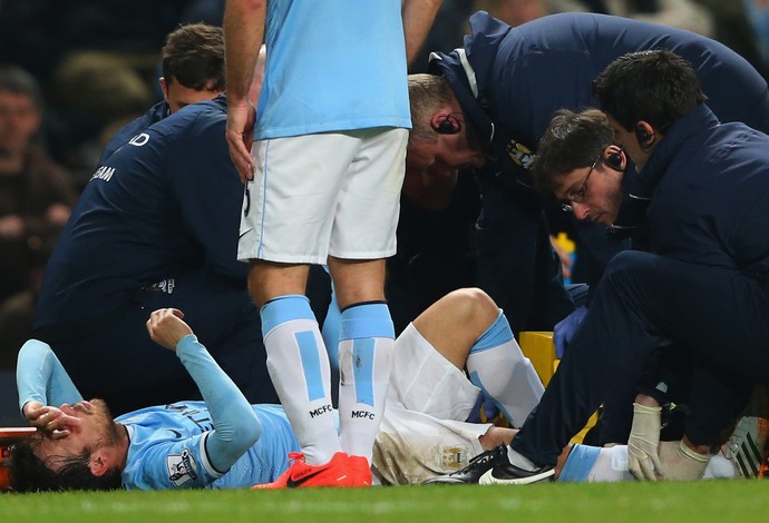 David Silva sai de maca Manchester City (Foto: Getty Images)