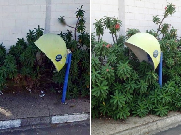 Montagem compara a situação do local em junho de 2011 e em março de 2014 (Foto: Reprodução/Google Street View e Fernando Medeiros/ TEM Você)