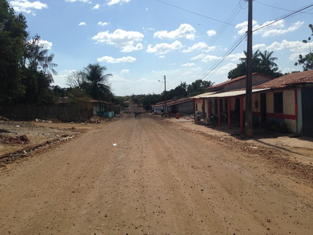 Avenida em Belágua, no leste do Maranhão (Foto: Clarissa Carramilo / G1)