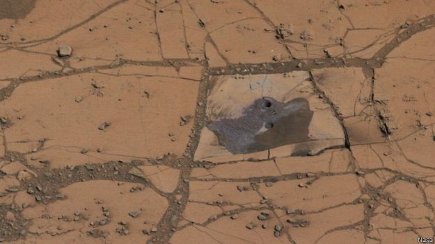 Curiosity explora atualmente uma montanha em Marte (Foto: Nasa/BBC)