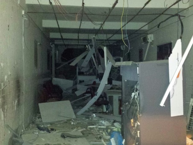 Quadrilha explodiu caixas eletrônicos na cidade de Fortuna no Maranhão (Foto: Reprodução)