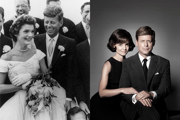 No seriado ‘The Kennedys’, Greg Kinnear e Katie Holmes interpretaram o presidente John F. Kennedy e a primeira-dama Jacqueline Kennedy. (Foto: Wikimedia Commons/Divulgação)