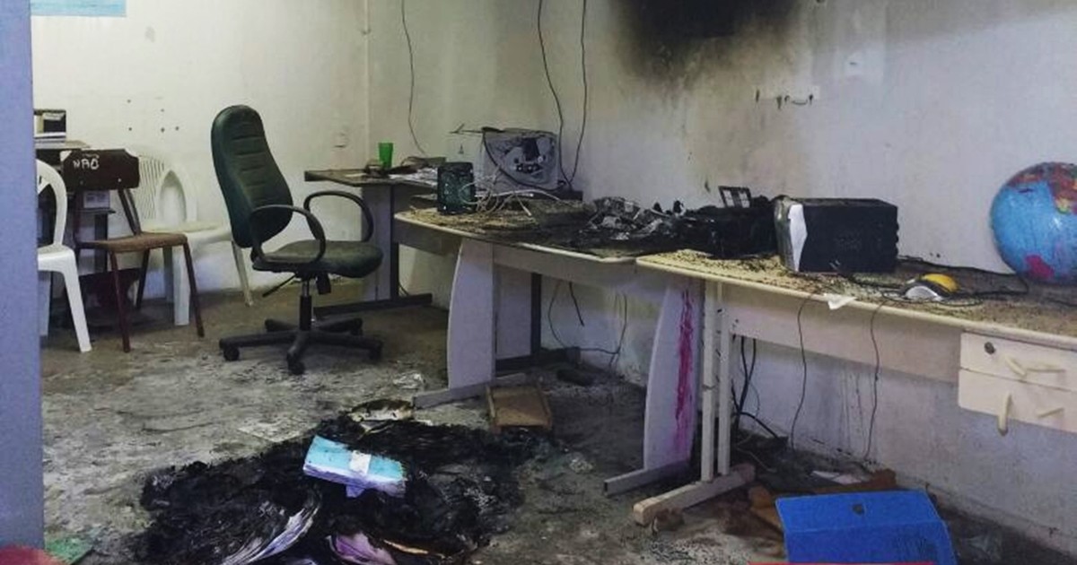 Escola é arrombada e computadores queimados no interior do RN - Globo.com