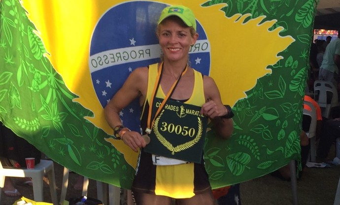 Ana Márcia Borges Gomes, ultramaratonista, completa a Comrades Marathon pela 10ª vez (Foto: Arquivo pessoal)
