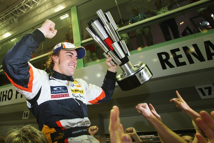 Fernando Alonso Cingapura 2008 (Foto: Getty Images)