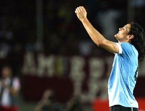 Cavani comemora gol do Uruguai contra a Irlanda (Foto: Agência AP)