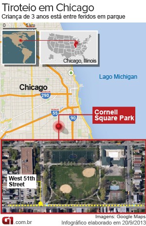 mapa tiroteio chicago (Foto: 1)